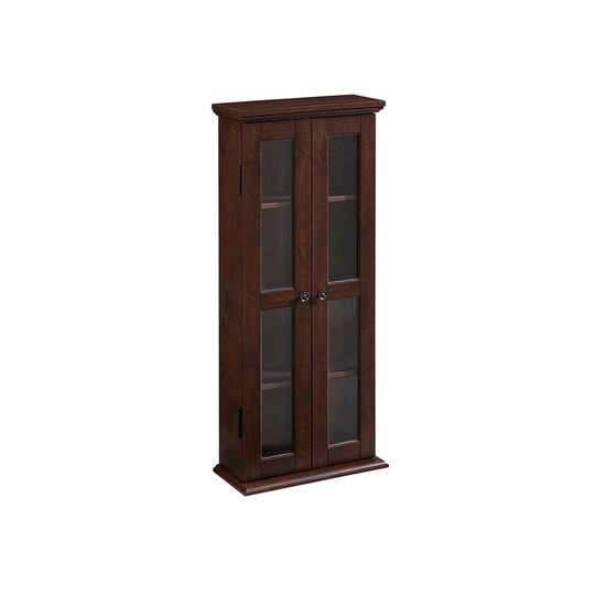 Walker Edison Media Storage Tower Cabinet - 41-in x 18-in - Brown