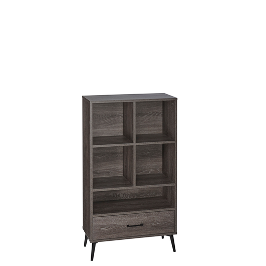 RiverRidge Home Woodbury Storage Cabinet with Cubbies and Drawer - 23.5-in x 41.25-in - Dark Weathered Wood Grain