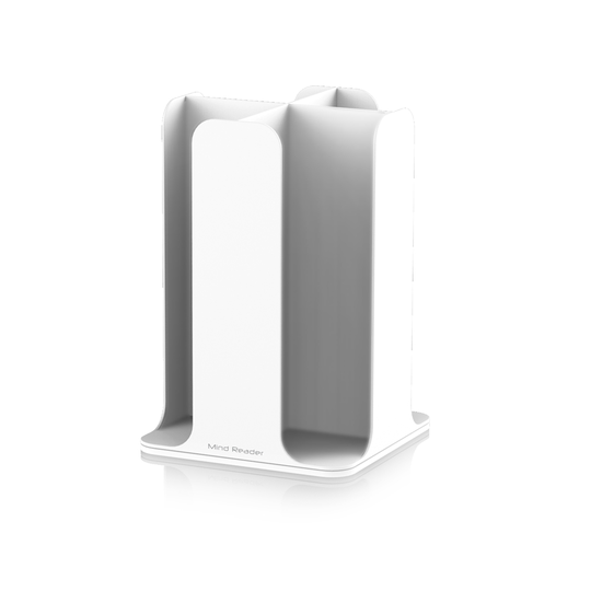 Mind Reader White 4-Compartment Carousel Coffee Organizer