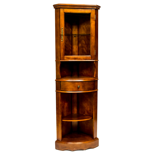 All Things Cedar Corner Curio Cabinet - Cherry - 24"x 15"x 78"