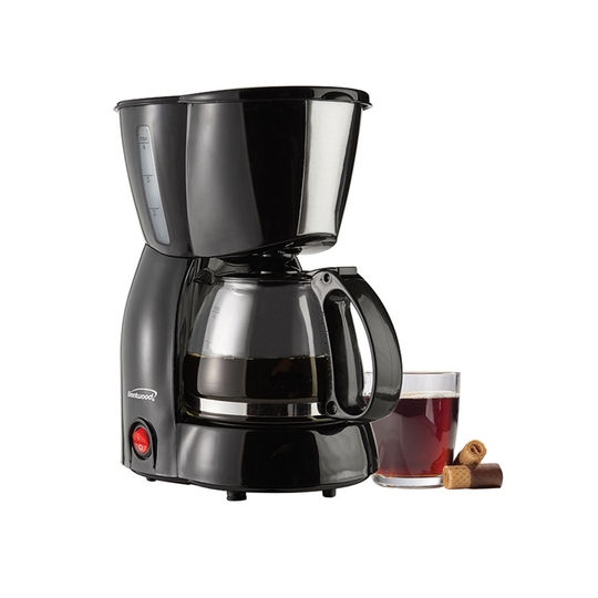 Brentwood Appliances Brentwood 4 Cup Coffee Maker - Warming plate and reusable filter - Black
