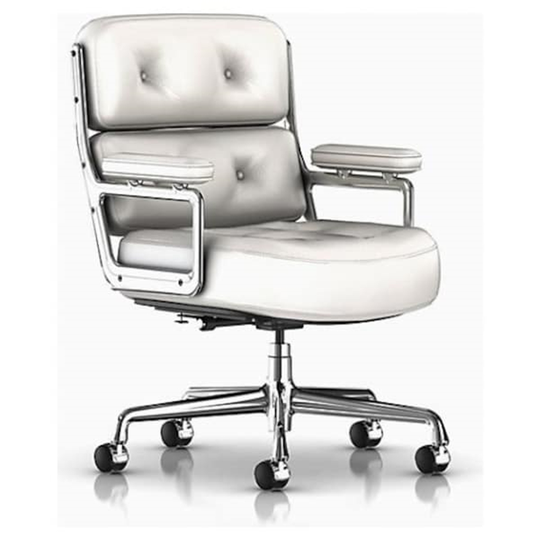 Nicer Interior Eames Executive Office Chair - White Leather
