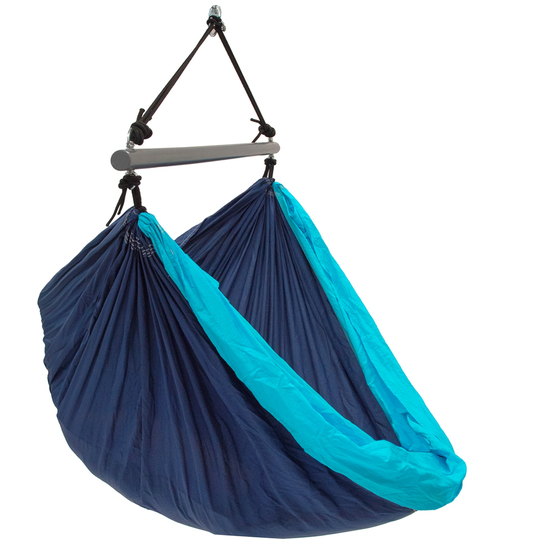 Vivere Navy Nylon Portable Parachute Hammock with Built-In Pockets