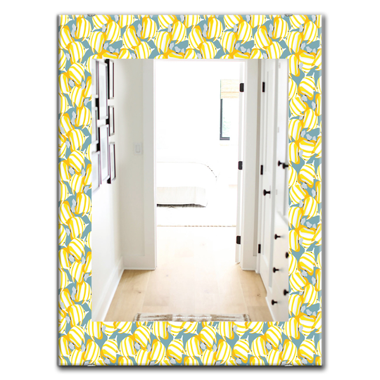 Designart 35.4-in x 23.6-in Yellow/Gold Moods Traditional Mirror
