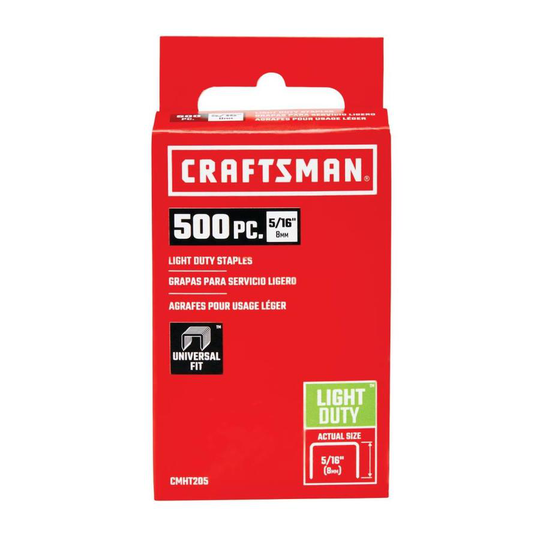 CRAFTSMAN 500-Count 5/16-in Light Duty Staples
