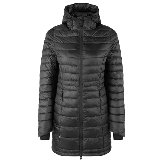 Föhn Womens Long Synthetic Down Jacket - UK 8} - Black