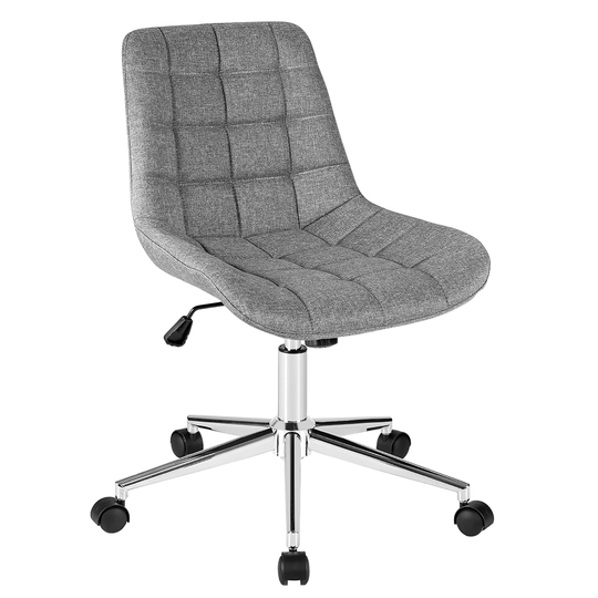 Costway Grey Contemporary Ergonomic Adjustable Height Task Chair