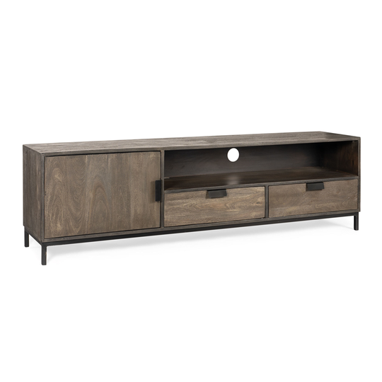 Gild Design House Samuel 69-in Brown/Grey Contemporary/Modern Wood Media Cabinet
