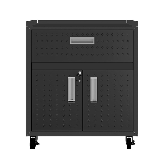 Manhattan Comfort Fortress Charcoal Grey 30.3-in W x 31.5-in H x 18.2-in D Steel Freestanding Garage Cabinet