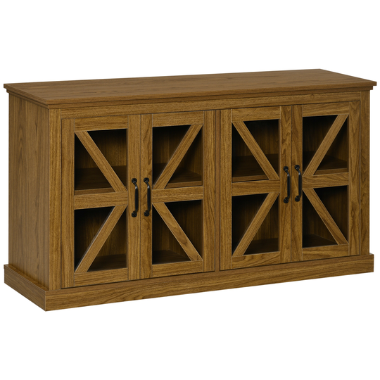 HomCom Natural Wood Effect Composite Storage Cabinet