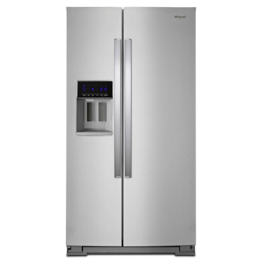 Whirlpool 20.6-cu ft Counter-Depth Side-by-Side Refrigerator (Fingerprint-Resistant Stainless Steel)