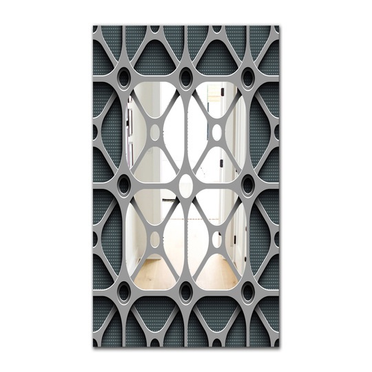 Designart Canada 35.4-in L x 23.6-in W Rectangle Grey Scandinavian Mid-Century Polished Wall Mirror