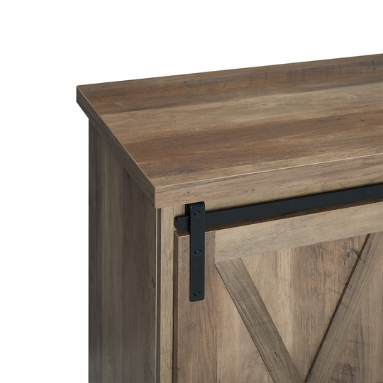 Walker Edison Rustic Farmhouse Storage Buffet - 32-in x 32-in - Rustic Oak