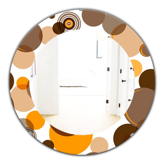 Designart Canada 24-in L x 24-in W Round Circular Bohemian Dance Polished Wall Mirror