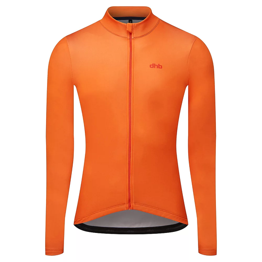 dhb Classic Long Sleeve Jersey - Plain - XS} - Orangeade