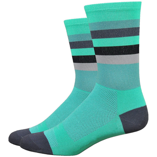 Defeet Aireator 6"Maverick Socks - S} - Celeste-Graphite
