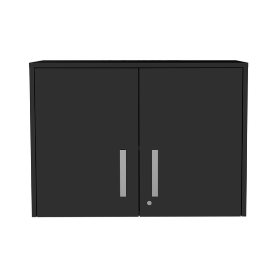 FM Furniture Penny Soft Black 2-Door Office Cabinet