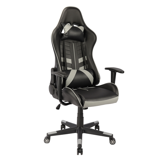 WHI Black and Grey Contemporary Adjustable Height Swivel Desk Chair