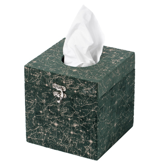 Vintiquewise Green Velvet Tissue Box Cover