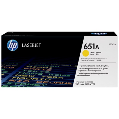 HP 651A (CE342A) Yellow Original LaserJet Toner Cartridge - CE342A