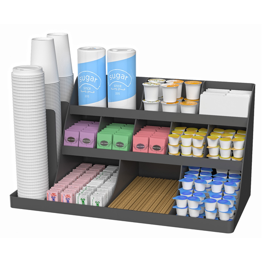 Mind Reader Black 14-Compartment Coffee Organizer