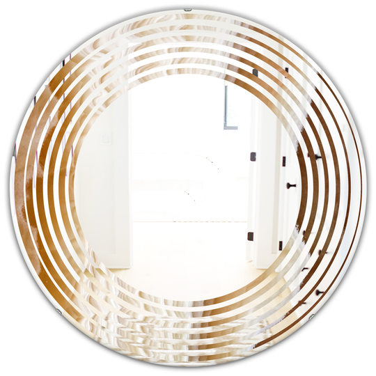 Designart Canada 24-in L x 24-in W Round Geode Marble Polished Wall Mirror