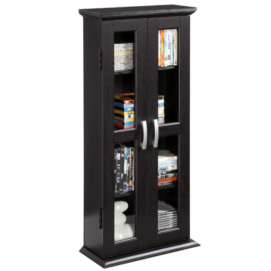 Walker Edison Media Storage Tower Cabinet - 41-in x 18-in - Black