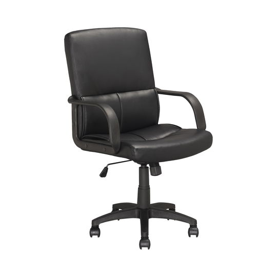 CorLiving 21.00-in x 20.00-in Black Leatherette Office Chair