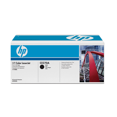 HP 650A (CE270A) Black Original LaserJet Toner Cartridge - CE270A
