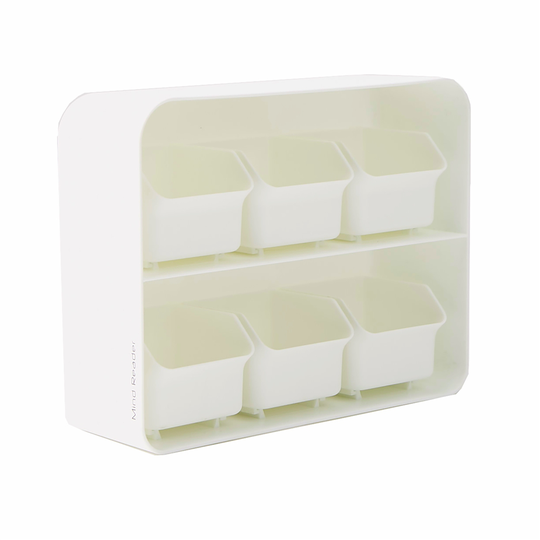 Mind Reader White Coffee Organizer with 6 Removable Drawers