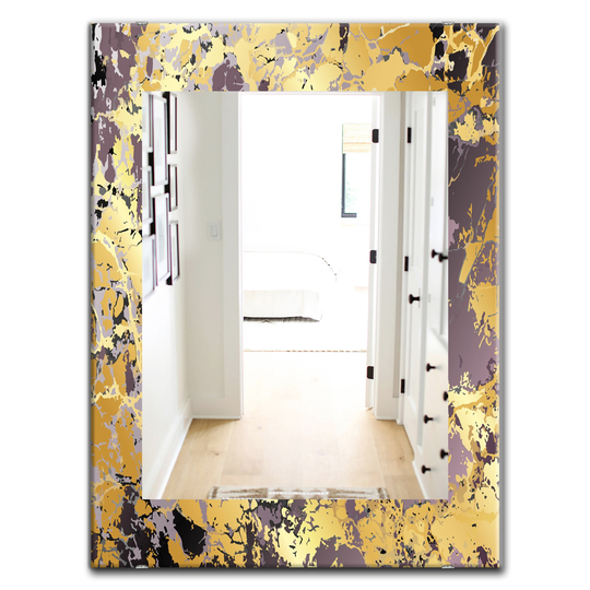 Designart Canada 35.4-in L x 23.6-in W Rectangle Marbled Marvelous Polished Wall Mirror