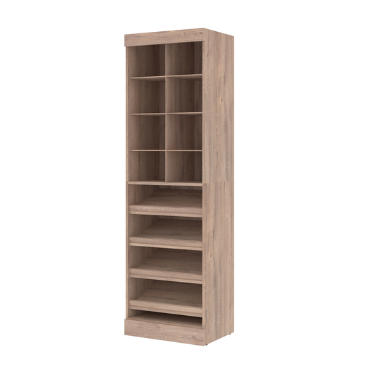 Bestar Pur 25-in Rustic Brown Closet Organizer
