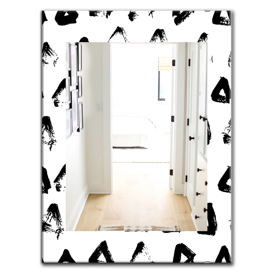 Designart Canada 35.4-in L x 23.6-in W Rectangle Black and White Polished Wall Mirror