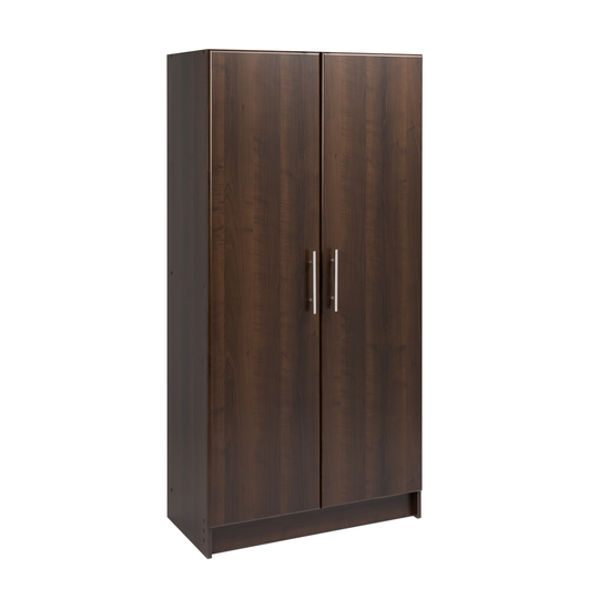 Prepac Elite Storage Cabinet - 2-Door - Espresso - 32-in W x 65-in H