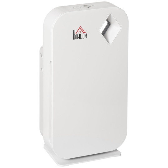 HomCom White 4-Speed 430-sq. ft. Coverage HEPA Air Purifier