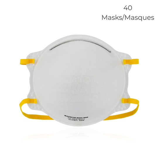 Makrite 9500 40-Pack N95 NIOSH Respiratory Mask FDA Cleared for Surgical Use
