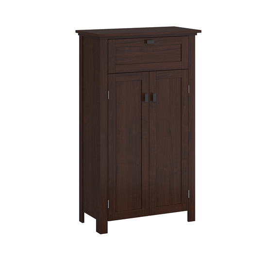 Riverridge Home 12-in x 24-in x 40-in Dark Woodgrain 4-Tier Composite Cabinet