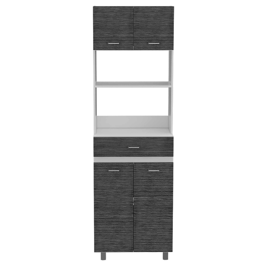 FM Furniture Auburn Smokey Oak and White Composite Pantry