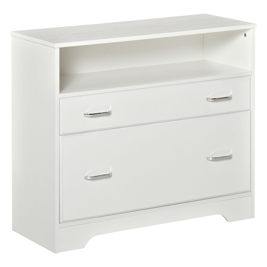 Vinsetto White 2-Drawer File Cabinet