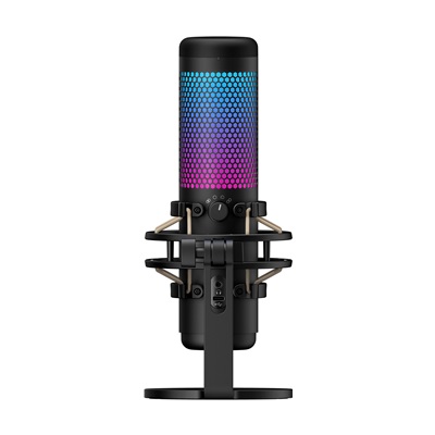 HyperX QuadCast S - USB Microphone (Black-Grey) - RGB Lighting - 4P5P7AA