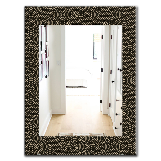 Designart Canada 35.4-in L x 23.6-in W Rectangle Scandinavian Mid-Century Polished Wall Mirror