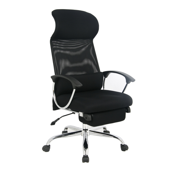 TygerClaw 19.7-in x 20-in Black Mesh Office Chair