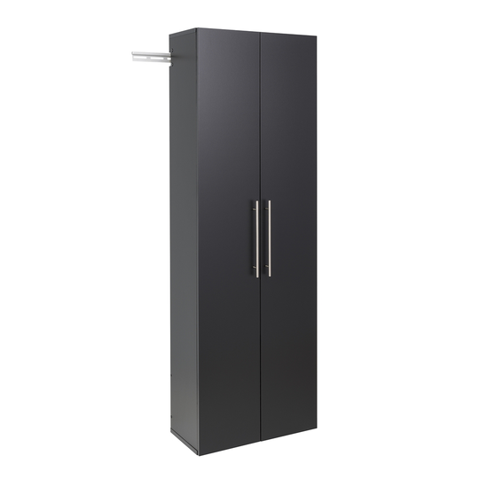 Prepac HangUps 24-in x 72-in Black Composite Wood Large Storage Cabinet