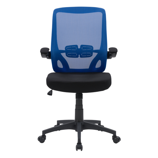 CorLiving Workspace Blue Ergonomic Adjustable Height Swivel Desk Chair