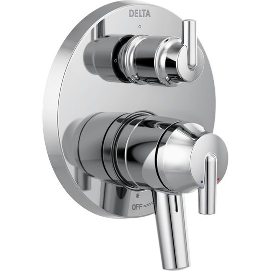 Delta Monitor 17 Series Contemporary Valve Trim with Diverter - 2-Handle - 3-Setting - Chrome