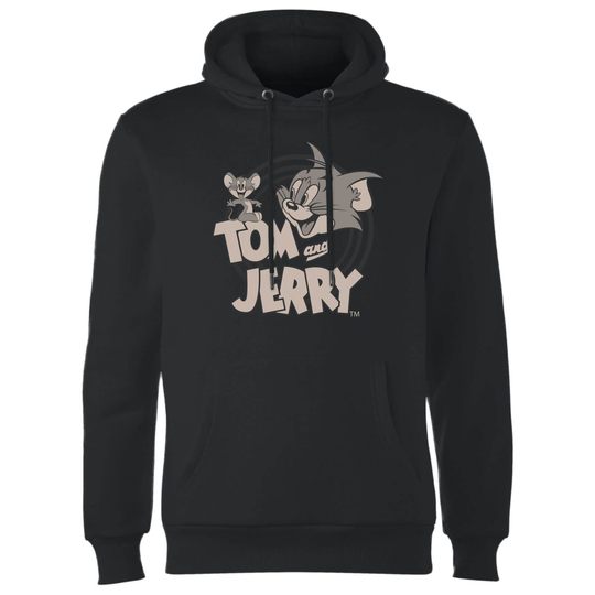 Tom & Jerry Circle Hoodie - Black - S