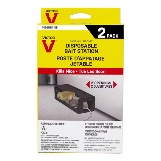 Victor Fast-Kill 2-Pack Disposable Mouse Bait Station