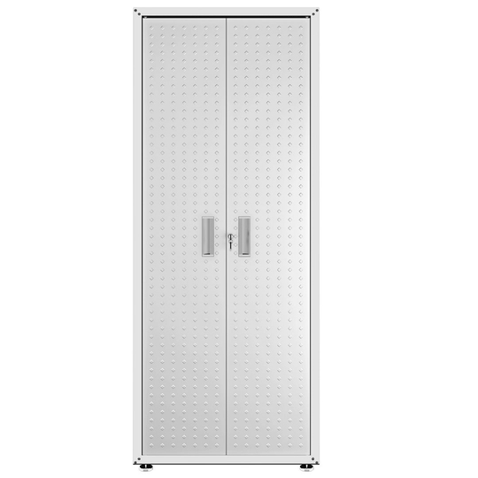 Manhattan Comfort Fortress 30.3-in W x 74.8-in H x 18.2-in D White Steel Freestanding Garage Cabinet