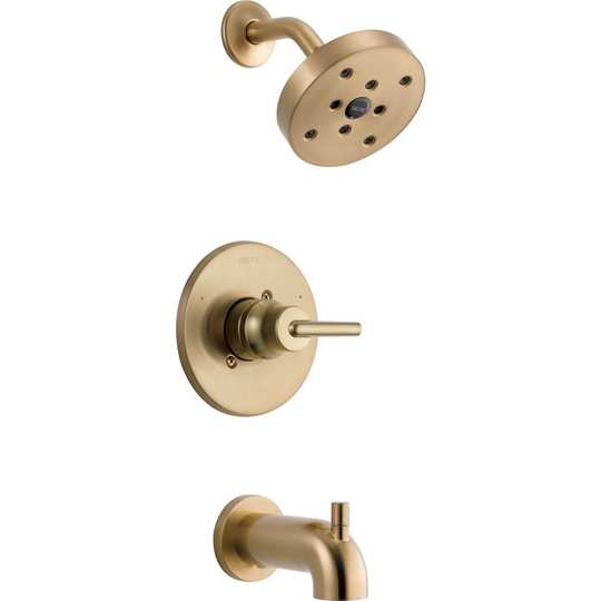 Delta Carlisle 14 Series Bath and Shower Trim Set with Hand Shower - Champagne Bronze