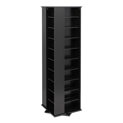 Prepac Furniture Large 4-Sided Spinning Multimedia Storage Tower